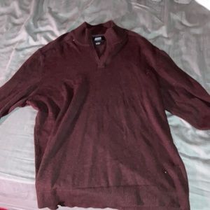 1/4 zip Maroon Alfani Sweater